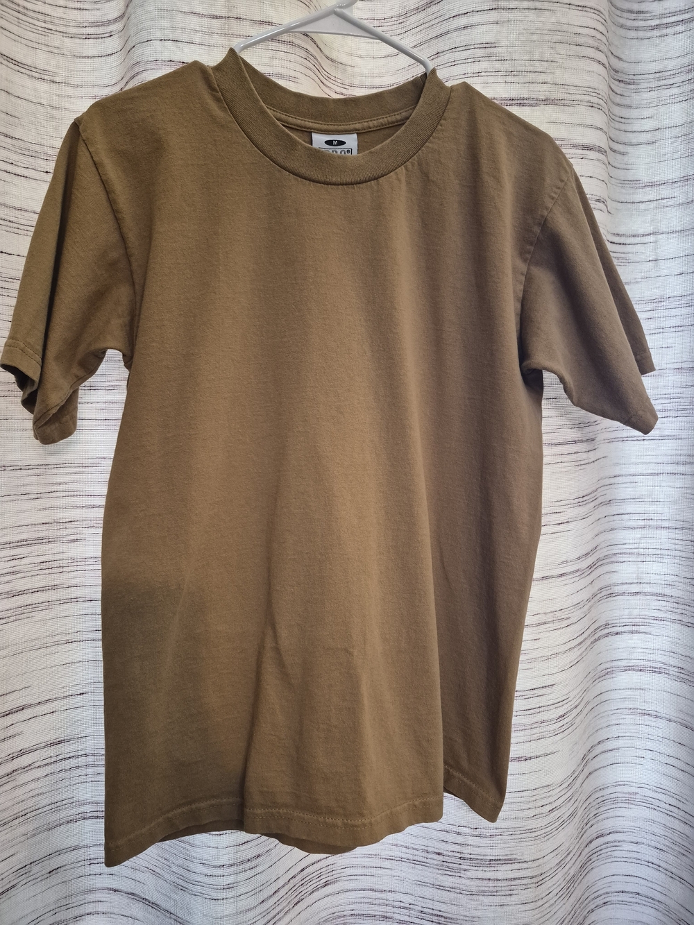 Men's Short Sleeve Crewneck in Brown, Back Graphic T-Shirt
